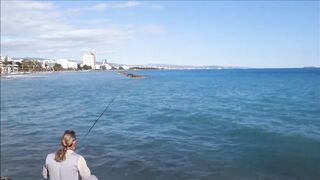 Лимасол 17.01.2019: вечер, огни и рыбалка на набережной