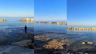 Paphos, Cyprus: morning рыбалка с берега по кефали и ставриде