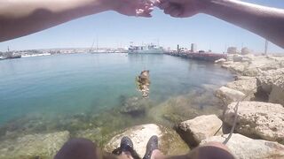 Cyprus Paphos морская рыбалка патруль по точкам и проверка свалов