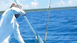 Bayahibe Fishing Centre Dominican Republic Captain Pepe Giant Wahoo Caught By Hand Line!