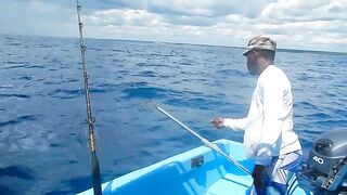 Bayahibe Fishing Centre Dominican Republic Captain Pepe Giant Wahoo Caught By Hand Line!
