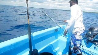 Bayahibe Fishing Centre Dominican Republic Captain Pepe Giant Wahoo Caught By Hand Line!