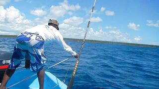 Bayahibe Fishing Centre Dominican Republic Captain Pepe Giant Wahoo Caught By Hand Line!