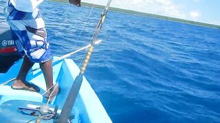 Bayahibe Fishing Centre Dominican Republic Captain Pepe Giant Wahoo Caught By Hand Line!