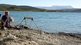 Симферопольское вдхр: береговая рыбалка на ветру и рабочие точки