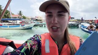 Isla Mujeres, первый снорклинг и встреча с черепахой а рыбалка потом