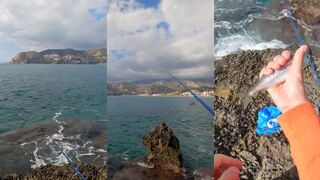 Морская рыбалка в La Herradura на рассвете проверяем бон и свал