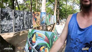 Costa Rica beach fishing: робало, готовим улов прямо на берегу