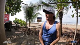 Costa Rica beach fishing: робало, готовим улов прямо на берегу