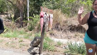 Costa Rica beach fishing: робало, готовим улов прямо на берегу