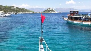 Ozge Boat Trip Icmeler 2018 и короткая рыбалка у скал по пути