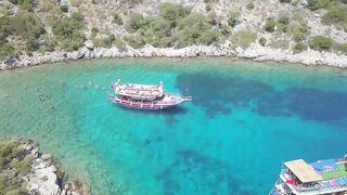 Ozge Boat Trip Icmeler 2018 и короткая рыбалка у скал по пути