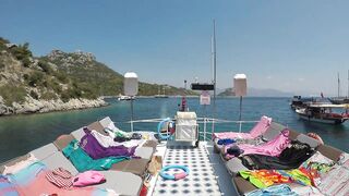 Ozge Boat Trip Icmeler 2018 и короткая рыбалка у скал по пути