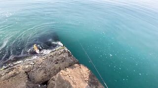 Утренняя рыбалка в Новом Афоне лёгкий микроджиг на чистой воде