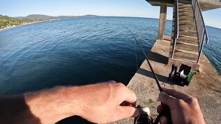 Вечёрка в Новом Афоне рокфишинг на микроджиг у волнорезов