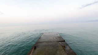 Новый Афон с пирса и донка на дальний заброс вечером