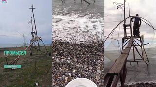 Цандрыпш, Абхазия - промысловые лодки и береговая рыбалка