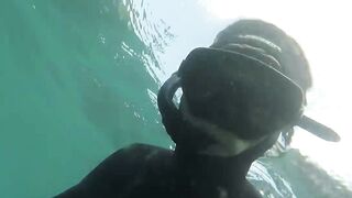 GoPro Мыс Видный горбыль за двушку морская рыбалка в Сочи на камнях