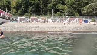 Чем запомнился пляж Мыс Видный 28.08.2022 в Сочи, часть 3