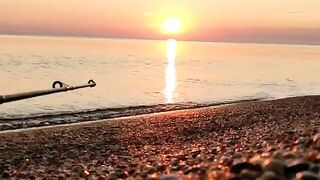 Голубицкая на рассвете штиль и рыбалка с косы на лёгкий заброс