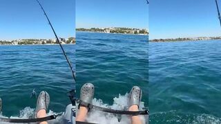 Шторм и belly boat 170 - морская рыбалка в Дидиме первая проба