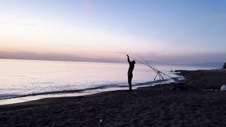 Охота за левреком в Дидиме - ночная снасть и рабочие проводки