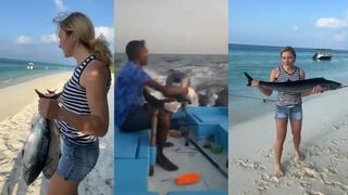 Утренняя морская рыбалка на Thoddoo, февраль 2023 и первые поклёвки