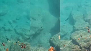 Naifaru Lhaviyani вечерний риф и лодки дхони у пирса