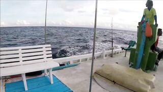 Fulidhoo морская рыбалка у пирса на заре и короткая сессия в пассе