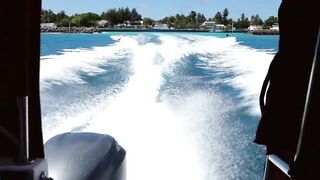 Gan Island Addu спокойный залив и рыбалка на ставриду у волнореза