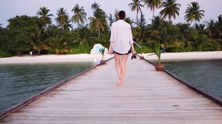 Gan Island Addu спокойный залив и рыбалка на ставриду у волнореза