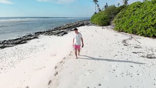 Gan Island Addu спокойный залив и рыбалка на ставриду у волнореза