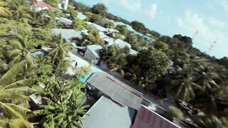 Faafu Atoll Bilehdhoo с воздуха морская рыбалка держится у бровок