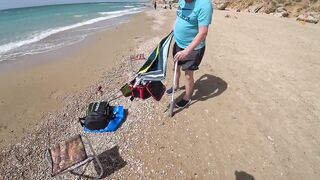 Нетания, Израиль — морская рыбалка с берега и вечерний прибой