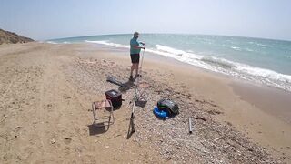 Нетания, Израиль — морская рыбалка с берега и вечерний прибой