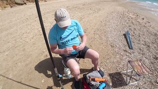 Нетания, Израиль — морская рыбалка с берега и вечерний прибой