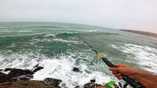 Mirleft Марокко ловля дорады и сибасса спиннингом у каменного плато