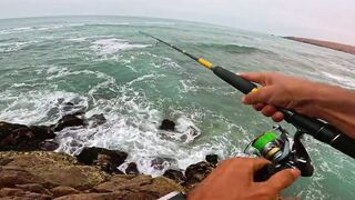 Mirleft Марокко ловля дорады и сибасса спиннингом у каменного плато