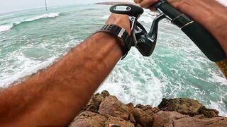 Mirleft Марокко ловля дорады и сибасса спиннингом у каменного плато