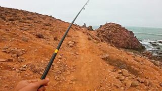 Mirleft Марокко ловля дорады и сибасса спиннингом у каменного плато