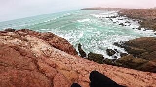 Mirleft Марокко ловля дорады и сибасса спиннингом у каменного плато