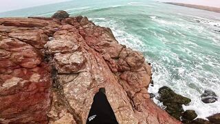 Mirleft Марокко ловля дорады и сибасса спиннингом у каменного плато