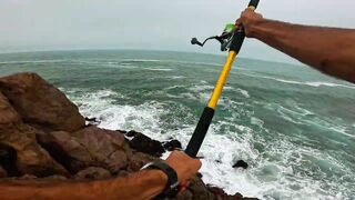 Mirleft Марокко ловля дорады и сибасса спиннингом у каменного плато