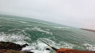 Mirleft Марокко ловля дорады и сибасса спиннингом у каменного плато