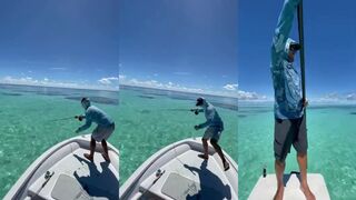 Farquhar shuffle: аккурат по кромке отмели с GT — шаг, пауза, заброс, всплеск