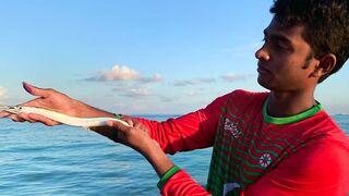 Hulhumale Beach - группер с берега и проверка снастей на Мальдивах