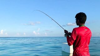 Hulhumale Beach - группер с берега и проверка снастей на Мальдивах