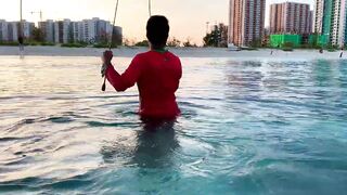 Hulhumale Beach - группер с берега и проверка снастей на Мальдивах