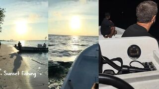 Himmafushi Island морская рыбалка на закате у Noah Private Beach House