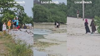 Thulusdhoo Local Beach: серф-волнца, песок под ногами и чайные ларьки у воды